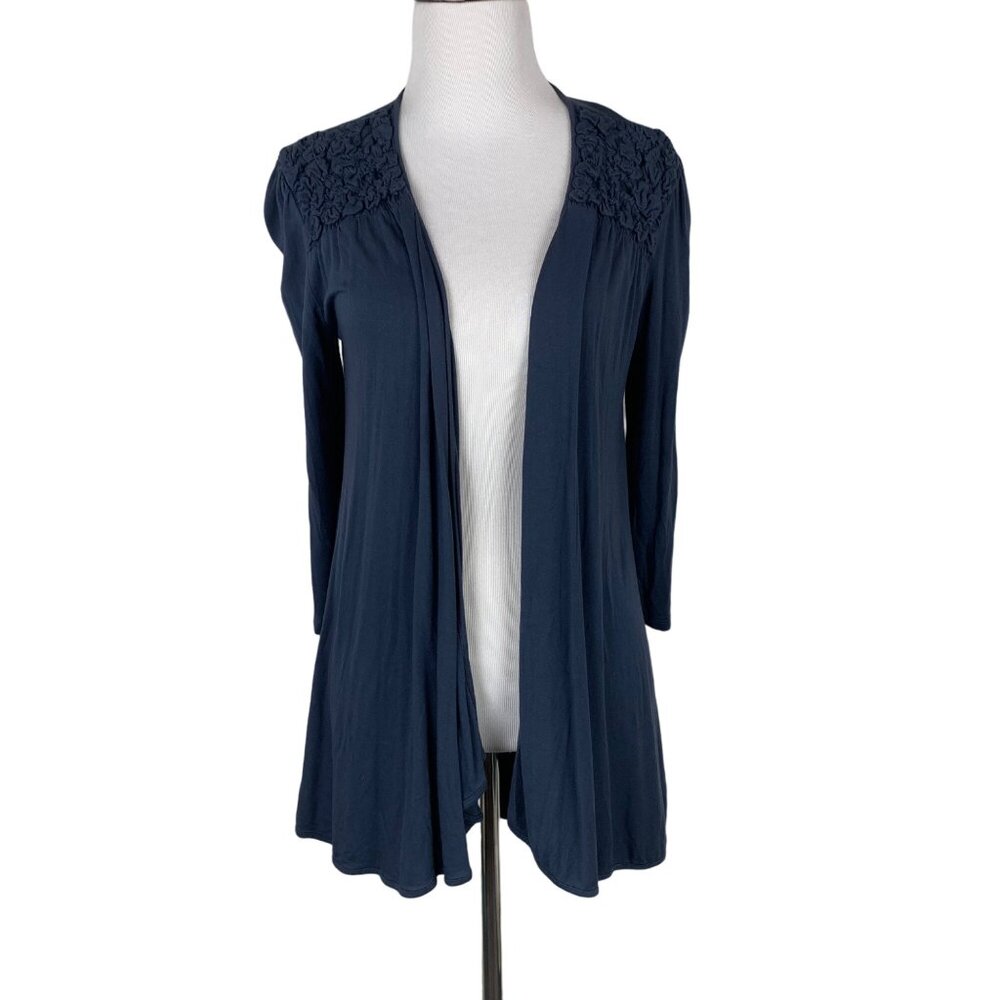 Kenar Navy Blue Open-Front Cardigan - Womens S